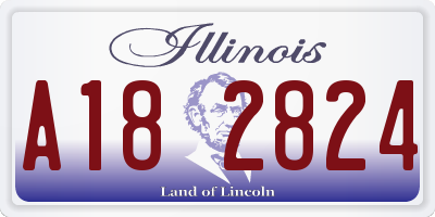 IL license plate A182824