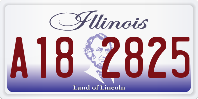 IL license plate A182825