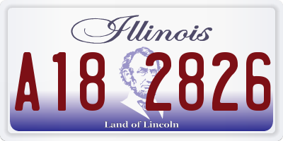 IL license plate A182826