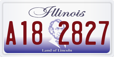 IL license plate A182827