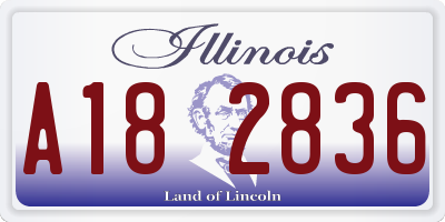 IL license plate A182836
