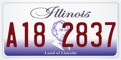 IL license plate A182837