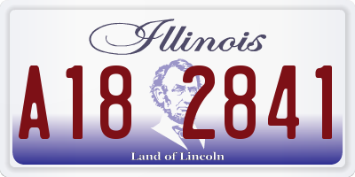 IL license plate A182841