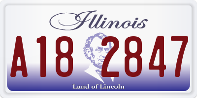 IL license plate A182847