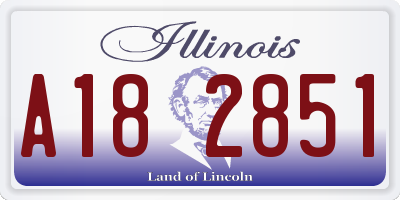 IL license plate A182851