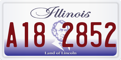 IL license plate A182852