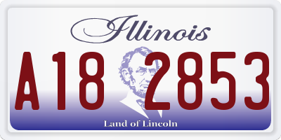 IL license plate A182853