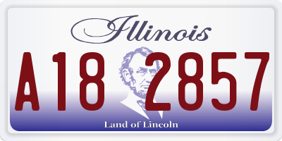 IL license plate A182857