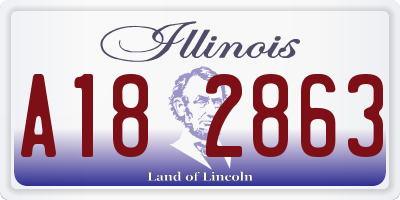 IL license plate A182863