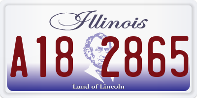 IL license plate A182865