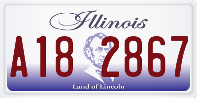 IL license plate A182867