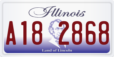IL license plate A182868