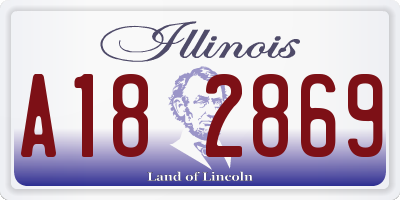 IL license plate A182869