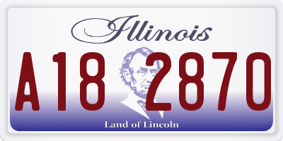 IL license plate A182870