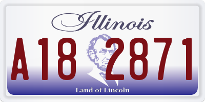 IL license plate A182871