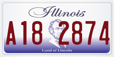 IL license plate A182874