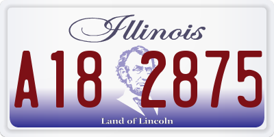 IL license plate A182875
