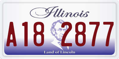 IL license plate A182877