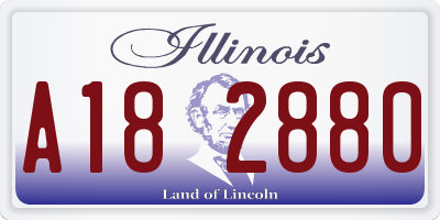 IL license plate A182880