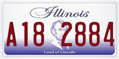 IL license plate A182884