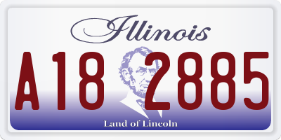 IL license plate A182885