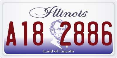IL license plate A182886