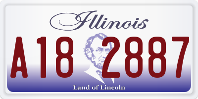 IL license plate A182887