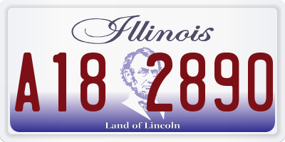 IL license plate A182890