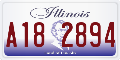 IL license plate A182894