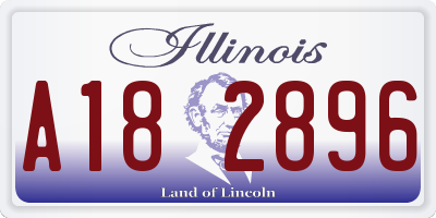 IL license plate A182896