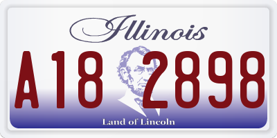 IL license plate A182898
