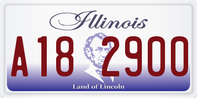 IL license plate A182900