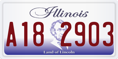 IL license plate A182903