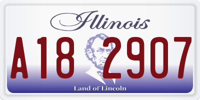 IL license plate A182907