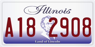 IL license plate A182908