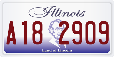IL license plate A182909
