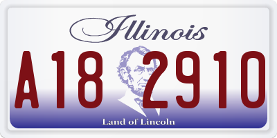 IL license plate A182910