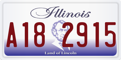 IL license plate A182915