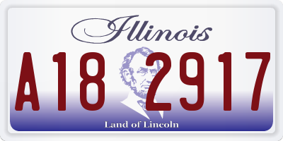 IL license plate A182917
