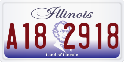 IL license plate A182918