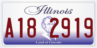 IL license plate A182919