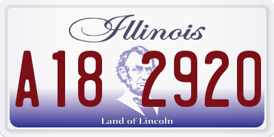 IL license plate A182920
