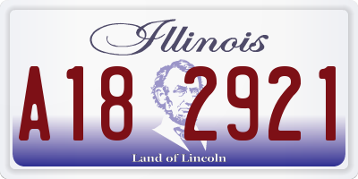 IL license plate A182921