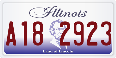 IL license plate A182923