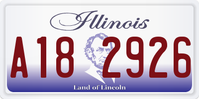 IL license plate A182926