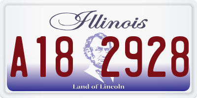 IL license plate A182928