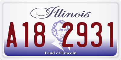 IL license plate A182931