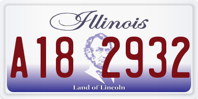 IL license plate A182932