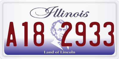 IL license plate A182933