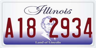 IL license plate A182934